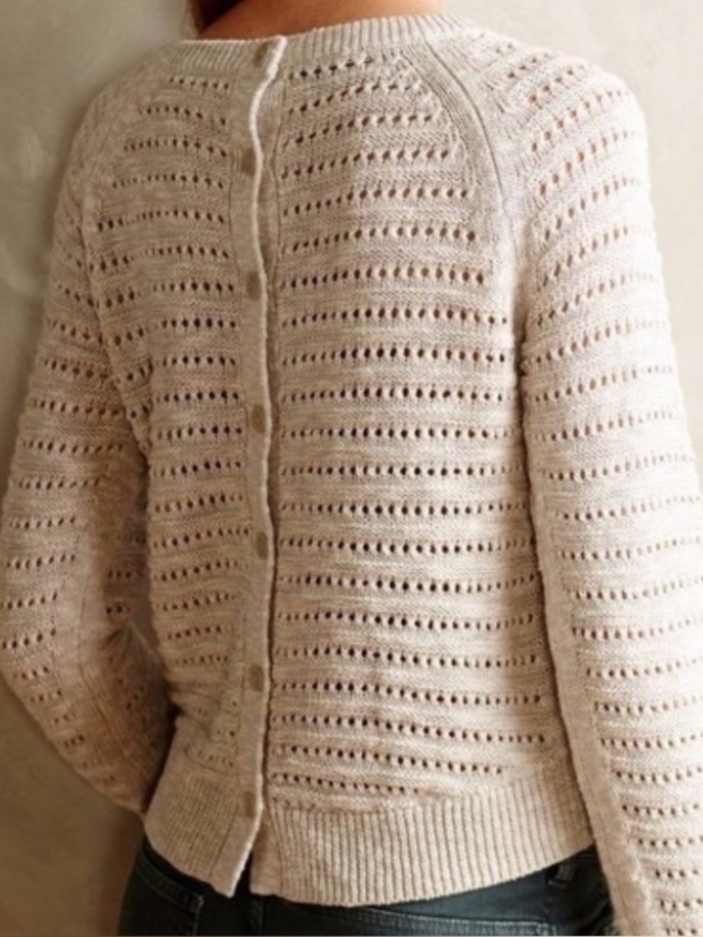 Moth Cream Crewneck Sweater